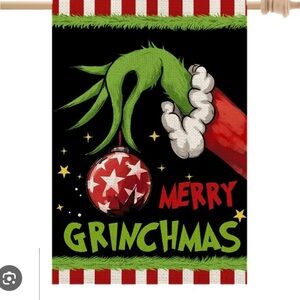 Crown Festive Holiday Garden Flag - Red, Green, Black